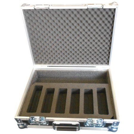 x6 Way Microphone Flight Case With Foam Insert
